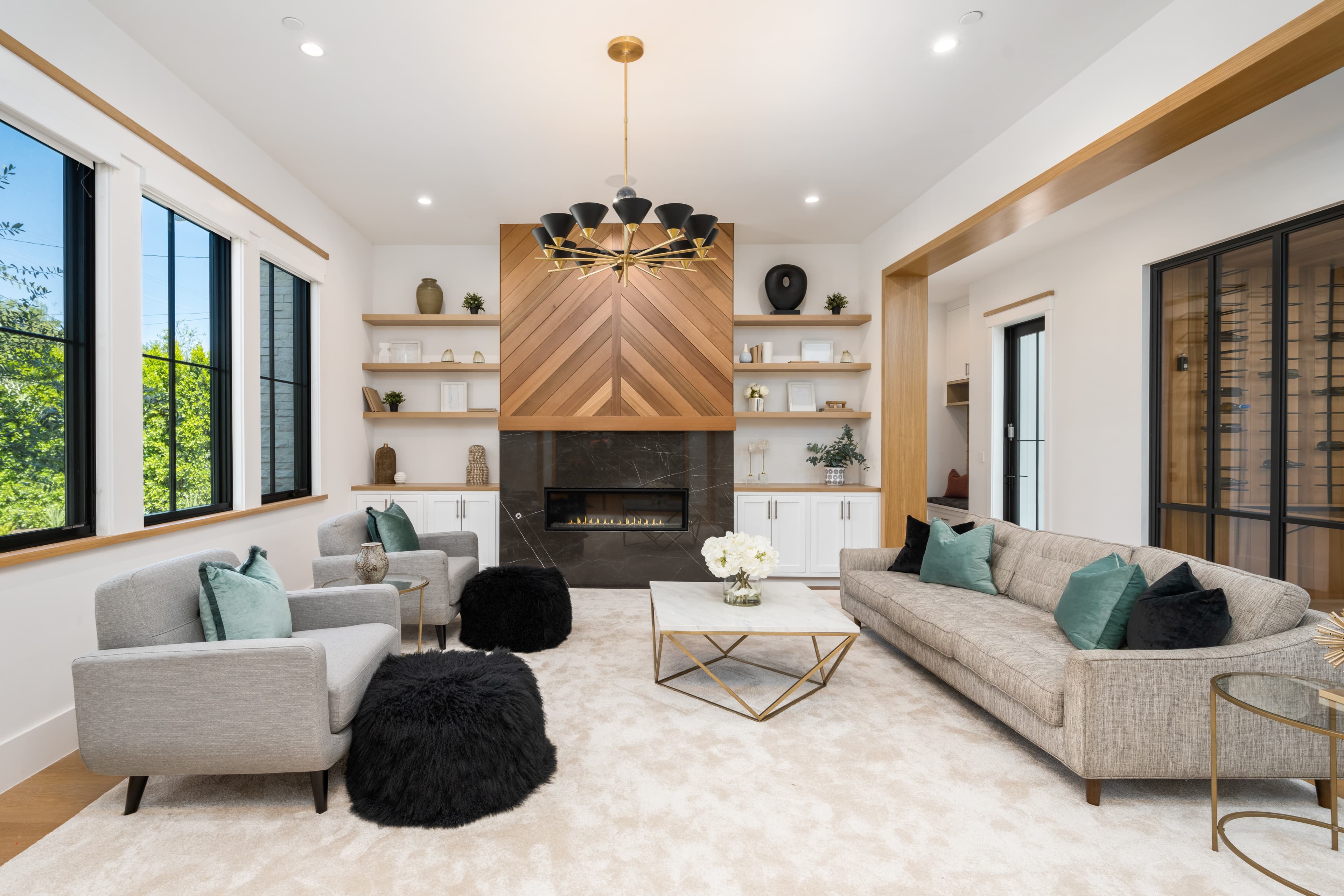 Beautifully staged living room