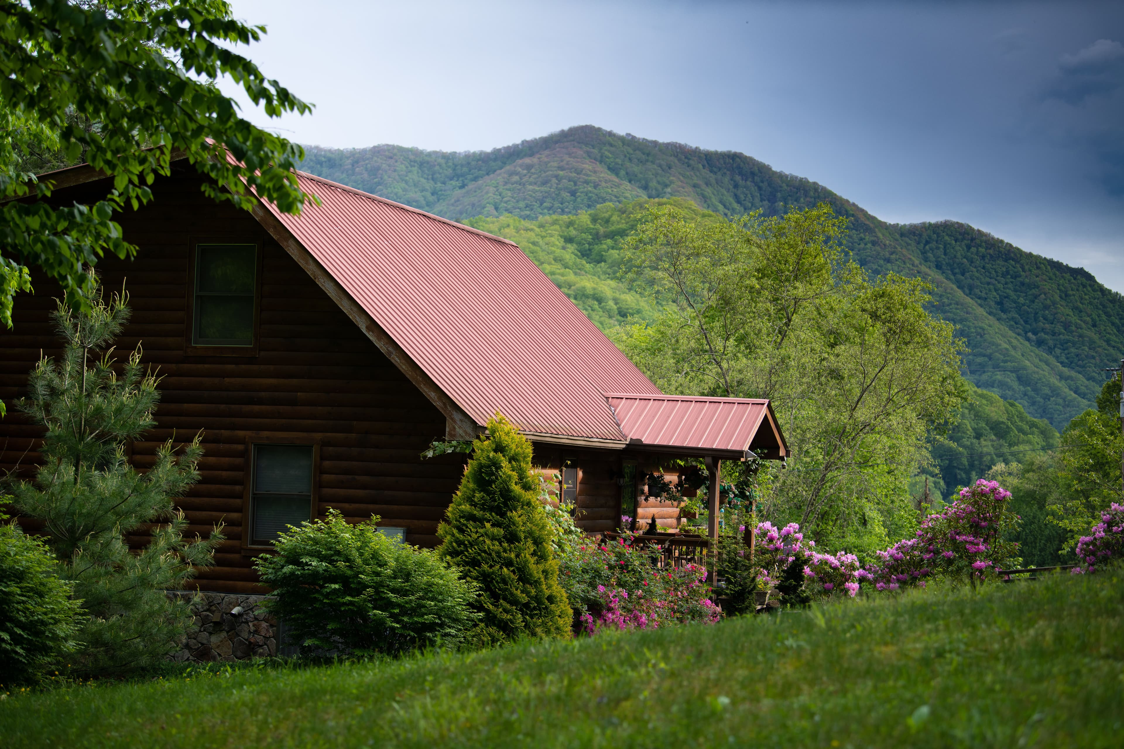 Beautiful mountain home exterior